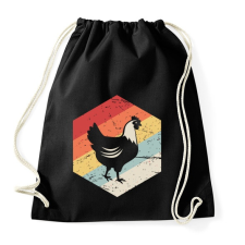 PRINTFASHION Retro csirke - Sportzsák, Tornazsák - Fekete tornazsák