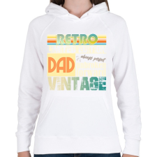 PRINTFASHION retro dad - Női kapucnis pulóver - Fehér női pulóver, kardigán