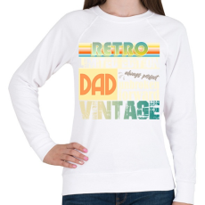 PRINTFASHION retro dad - Női pulóver - Fehér