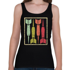PRINTFASHION Retro darts - Női atléta - Fekete