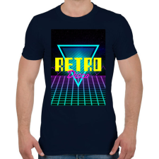 PRINTFASHION Retro disco - Férfi póló - Sötétkék férfi póló