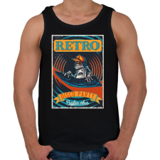 PRINTFASHION Retro Disco Party - Férfi atléta - Fekete atléta, trikó