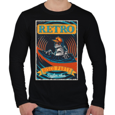 PRINTFASHION Retro Disco Party - Férfi hosszú ujjú póló - Fekete férfi póló