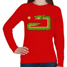 PRINTFASHION Retro dragonball snake - Női pulóver - Piros