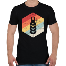 PRINTFASHION Retro gabona, búza - Férfi póló - Fekete férfi póló