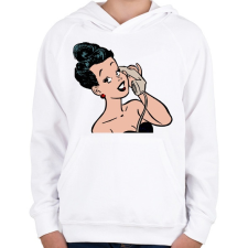 PRINTFASHION Retro - Gyerek kapucnis pulóver - Fehér gyerek pulóver, kardigán
