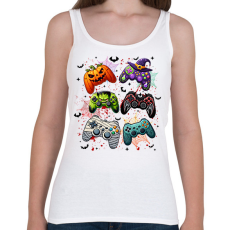 PRINTFASHION Retro Halloween Gaming Controller - Női atléta - Fehér