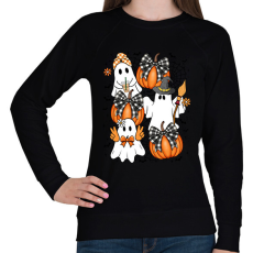 PRINTFASHION retro hallowen - Női pulóver - Fekete
