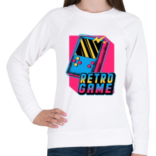 PRINTFASHION Retro játék - Női pulóver - Fehér női pulóver, kardigán