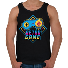 PRINTFASHION Retro játékos - Férfi atléta - Fekete atléta, trikó