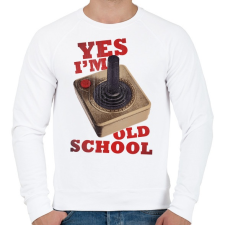 PRINTFASHION RETRO játékos - Férfi pulóver - Fehér férfi pulóver, kardigán