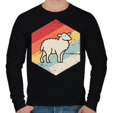 PRINTFASHION Retro juh, bárány - Férfi pulóver - Fekete férfi pulóver, kardigán