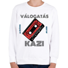 PRINTFASHION Retro kazetta - Gyerek pulóver - Fehér gyerek pulóver, kardigán