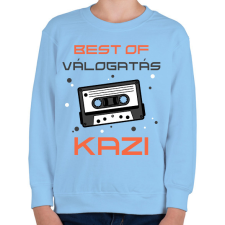 PRINTFASHION Retro kazetta - Gyerek pulóver - Világoskék gyerek pulóver, kardigán