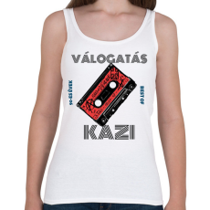 PRINTFASHION Retro kazetta - Női atléta - Fehér