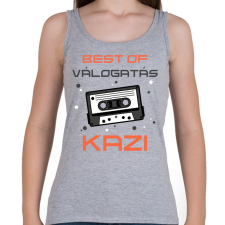 PRINTFASHION Retro kazetta - Női atléta - Sport szürke női trikó