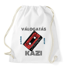 PRINTFASHION Retro kazetta - Sportzsák, Tornazsák - Fehér tornazsák