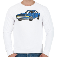 PRINTFASHION Retro kocsi - Férfi pulóver - Fehér
