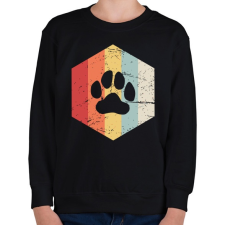 PRINTFASHION Retro medvemancs - Gyerek pulóver - Fekete gyerek pulóver, kardigán
