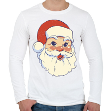 PRINTFASHION Retro Mikulás - Férfi hosszú ujjú póló - Fehér férfi póló