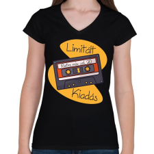 PRINTFASHION Retro mix vol 20 - Női V-nyakú póló - Fekete női póló