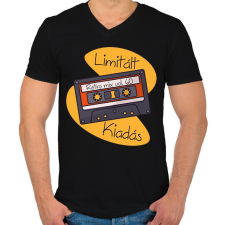 PRINTFASHION Retro mix vol 60 - Férfi V-nyakú póló - Fekete férfi póló