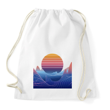 PRINTFASHION Retro naplemente - Sportzsák, Tornazsák - Fehér tornazsák