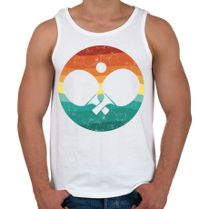 PRINTFASHION Retro pingpong - Férfi atléta - Fehér