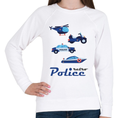 PRINTFASHION Retro rendőr - Női pulóver - Fehér