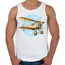 PRINTFASHION Retro repülő - Férfi atléta - Fehér