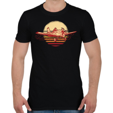 PRINTFASHION Retro repülő - Férfi póló - Fekete férfi póló