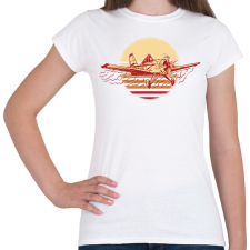 PRINTFASHION Retro repülő - Női póló - Fehér női póló