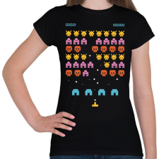 PRINTFASHION Retro space video game - Női póló - Fekete női póló
