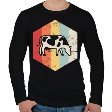 PRINTFASHION Retro szarvasmarha - Férfi hosszú ujjú póló - Fekete férfi póló