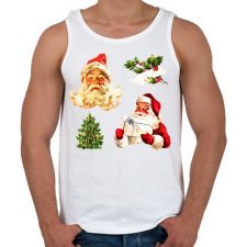 PRINTFASHION Retro télapó - Férfi atléta - Fehér atléta, trikó