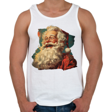 PRINTFASHION Retro télapó - Férfi atléta - Fehér