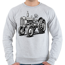 PRINTFASHION Retro traktor - Férfi pulóver - Sport szürke