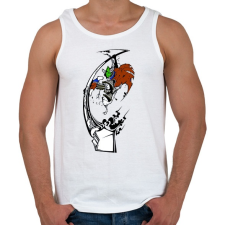 PRINTFASHION Retro warrior - Férfi atléta - Fehér atléta, trikó