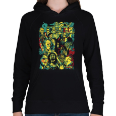 PRINTFASHION Reunion - Női kapucnis pulóver - Fekete