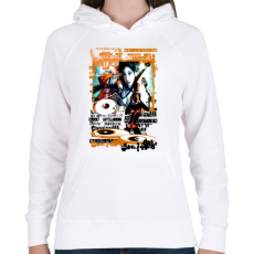 PRINTFASHION REVOLUTION - Női kapucnis pulóver - Fehér