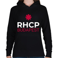 PRINTFASHION RHCP BUDAPEST 2 - Női kapucnis pulóver - Fekete női pulóver, kardigán