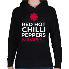 PRINTFASHION RHCP BUDAPEST - Női kapucnis pulóver - Fekete női pulóver, kardigán