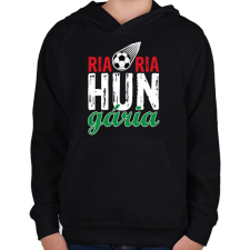 PRINTFASHION Ria ria hungária - Gyerek kapucnis pulóver - Fekete gyerek pulóver, kardigán