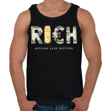 PRINTFASHION Rich - Gazdag - Férfi atléta - Fekete