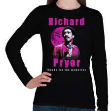 PRINTFASHION Richard Pryor Thanks for the memories - Női hosszú ujjú póló - Fekete női póló