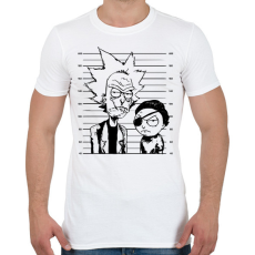 PRINTFASHION Rick és morty - Férfi póló - Fehér