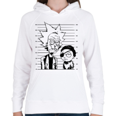 PRINTFASHION Rick és morty - Női kapucnis pulóver - Fehér