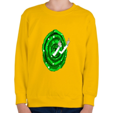 PRINTFASHION RickFck - Gyerek pulóver - Sárga