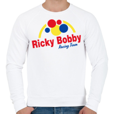 PRINTFASHION Ricky Bobby Racing Team - Férfi pulóver - Fehér