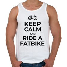 PRINTFASHION RIDE A FATBIKE - Férfi atléta - Fehér atléta, trikó